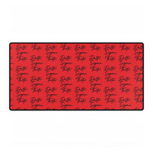 Load image into Gallery viewer, Red Desk Mats with DST Black Theme