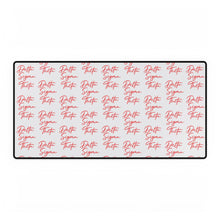 Load image into Gallery viewer, White Desk Mat with Red DST Theme