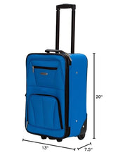 Load image into Gallery viewer, Rockland Fashion Softside Upright Luggage Set,Expandable, Blue, 2-Piece (14/19)
