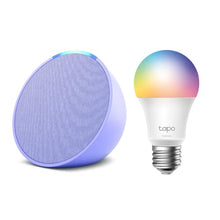 Load image into Gallery viewer, Echo Pop with TP-Link Tapo Smart Color Bulb
