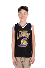 Load image into Gallery viewer, Ultra Game Boys' Tank Top Mesh Sleeveless Muscle T-Shirt,Los Angeles Lakers,Black,10-12