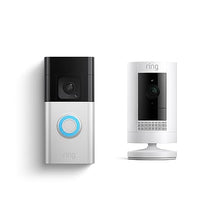 Load image into Gallery viewer, Ring Battery Doorbell Plus with Ring Stick Up Cam Battery, White