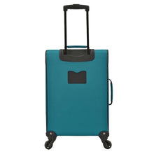 Load image into Gallery viewer, U.S. Traveler Lightweight Rolling 20" Carry On Luggage Softside Suitcase, Teal, 4 Wheel