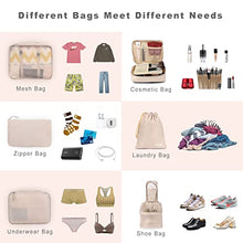 Load image into Gallery viewer, BAGAIL 8 Set Packing Cubes Luggage Packing Organizers for Travel Accessories-Cream