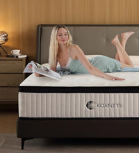 Load image into Gallery viewer, KOANTTI Queen Mattress,12 Inch Queen Size Mattresses Memory Foam Hybrid White Mattress in a Box,with Provide Support and Improve Sleep Mattresses,Medium Firm,CertiPUR-US.