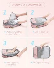 Load image into Gallery viewer, BAGSMART 6 Set Compression Packing Cubes for Travel, Lightweight Vacation Travel Essentials for Women, Travel Accessories for Suitcase Organizer Bags Set, Durable Luggage Organizer Travel Bags
