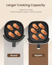 Load image into Gallery viewer, VEWIOR Air Fryer, 5.3Qt Airfyer with Viewing Window, 7 Custom Presets Large Air Fryer Oven with Smart Digital Touchscreen,Non-stick and Dishwasher-Safe Basket