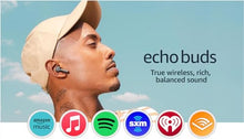 Load image into Gallery viewer, Amazon Echo Buds (2023 Release) | True Wireless Bluetooth 5.2 Earbuds with Alexa, audio personalization, multipoint, 20H battery with charging case, fast charging, sweat resistant | Black