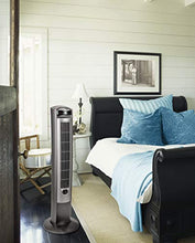 Load image into Gallery viewer, Lasko Oscillating Tower Fan, Quiet Fans with Remote, for Bedroom, Living Room, Office, Tower Fan with Remote, 3-Speed Timer, 42”, Silver T42951