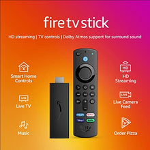 Load image into Gallery viewer, Amazon Fire TV Stick, HD, sharp picture quality, fast streaming, free & live TV, Alexa Voice Remote with TV controls