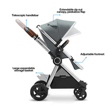 Load image into Gallery viewer, Mompush Ultimate2 Baby Stroller for Toddler with Removable Bassinet, Reversible Stroller Seat - Full-Size for Comfortable Outings with Baby - Smooth Glide Bassinet Stroller