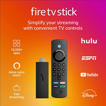Load image into Gallery viewer, Amazon Fire TV Stick, HD, sharp picture quality, fast streaming, free & live TV, Alexa Voice Remote with TV controls