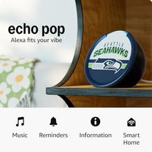 Load image into Gallery viewer, Amazon Echo Pop (newest model) | Officially Licensed NFL Limited-Edition | Seattle Seahawks ('25-26 Season Design)