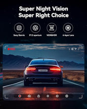 Load image into Gallery viewer, REDTIGER Dash Cam Front Rear, 4K/2.5K Full HD Dash Camera for Cars, Free 32GB Card, Built-in Wi-Fi GPS, 3.16” IPS Screen, Night Vision, 170°Wide Angle, WDR, 24H Parking Mode