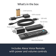 Load image into Gallery viewer, Amazon Fire TV Stick, HD, sharp picture quality, fast streaming, free & live TV, Alexa Voice Remote with TV controls