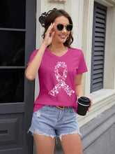 Load image into Gallery viewer, Ithalt Breast Cancer Shirt Women Pink Ribbon Shirts Breast Cancer Awareness Tee Cancer Survivor V Neck Tshirts(Pink3, Large)