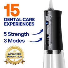 Load image into Gallery viewer, Bitvae C5 Water Dental Flosser for Teeth, Cordless Water Teeth Cleaner Picks, 3 Modes 5 Intensities, IPX7 Waterproof Water Flosser, 6 Tips Rechargeable Water Dental Picks for Cleaning - Black