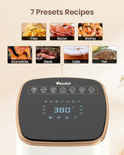 Load image into Gallery viewer, VEWIOR Air Fryer, 5.3Qt Airfyer with Viewing Window, 7 Custom Presets Large Air Fryer Oven with Smart Digital Touchscreen,Non-stick and Dishwasher-Safe Basket