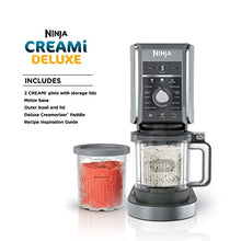 Load image into Gallery viewer, Ninja NC501 CREAMi Deluxe 11-in-1 Ice Cream & Frozen Treat Maker for Ice Cream, Sorbet, Milkshakes, Frozen Drinks & More, 11 Programs, Perfect for Kids, Silver, 11 Functions + (2) 24 oz. Pints
