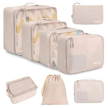 Load image into Gallery viewer, BAGAIL 8 Set Packing Cubes Luggage Packing Organizers for Travel Accessories-Cream