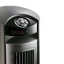 Load image into Gallery viewer, Lasko Oscillating Tower Fan, Quiet Fans with Remote, for Bedroom, Living Room, Office, Tower Fan with Remote, 3-Speed Timer, 42”, Silver T42951