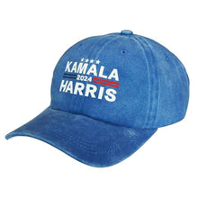 Load image into Gallery viewer, Kamala Harris 2024 Hat Kamala Harris for President Hat Kamala Harris Baseball Cap for Men Women Adjustable Trucker Hats Lake Blue