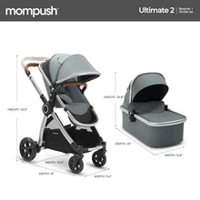 Load image into Gallery viewer, Mompush Ultimate2 Baby Stroller for Toddler with Removable Bassinet, Reversible Stroller Seat - Full-Size for Comfortable Outings with Baby - Smooth Glide Bassinet Stroller