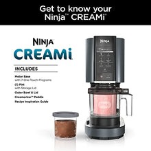 Load image into Gallery viewer, Ninja NC299AMZ CREAMi Ice Cream Maker, for Gelato, Mix-ins, Milkshakes, Sorbet, Smoothie Bowls & More, 7 One-Touch Programs, with (1) Pint Container & Lid, Compact Size, Perfect for Kids, Matte Black