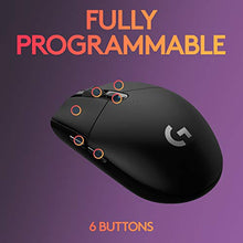 Load image into Gallery viewer, Logitech G305 LIGHTSPEED Wireless Gaming Mouse, Hero 12K Sensor, 12,000 DPI, Lightweight, 6 Programmable Buttons, 250h Battery Life, On-Board Memory, PC/Mac - Black
