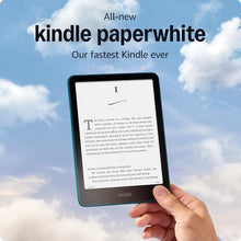Load image into Gallery viewer, Kindle Paperwhite Essentials Bundle including All-new Kindle Paperwhite (16GB) - Jade, Fabric Cover - Jade, and Power Adapter