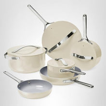 Load image into Gallery viewer, Caraway Deluxe Non-stick Ceramic Cookware Set (16 Piece) Pots, Frying Pans, Lids and Kitchen Storage - PFAS & PFOA Free - Oven Safe Pan Set & Compatible with All Stovetops - Cream