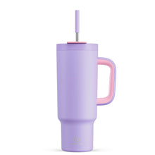 Load image into Gallery viewer, ENCOOL 40 oz Tumbler with Handle and Straw, 100% Leakproof Insulated Tumbler with Lid and Straw, Stainless Steel Travel Mug, Keeps Cold for 34 Hours, Car Cup Holder Friendly (Lavender)