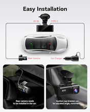 Load image into Gallery viewer, REDTIGER Dash Cam Front Rear, 4K/2.5K Full HD Dash Camera for Cars, Free 32GB Card, Built-in Wi-Fi GPS, 3.16” IPS Screen, Night Vision, 170°Wide Angle, WDR, 24H Parking Mode