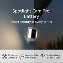 Load image into Gallery viewer, Ring Spotlight Cam Pro, Battery | 3D Motion Detection, Two-Way Talk with Audio+, and Dual-Band Wifi (2022 release) - White