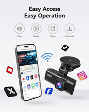 Load image into Gallery viewer, REDTIGER Dash Cam Front Rear, 4K/2.5K Full HD Dash Camera for Cars, Free 32GB Card, Built-in Wi-Fi GPS, 3.16” IPS Screen, Night Vision, 170°Wide Angle, WDR, 24H Parking Mode