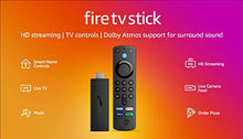 Load image into Gallery viewer, Amazon Fire TV Stick, HD, sharp picture quality, fast streaming, free & live TV, Alexa Voice Remote with TV controls