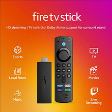 Load image into Gallery viewer, Amazon Fire TV Stick, HD, sharp picture quality, fast streaming, free & live TV, Alexa Voice Remote with TV controls