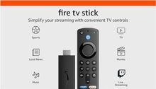 Load image into Gallery viewer, Amazon Fire TV Stick, HD, sharp picture quality, fast streaming, free & live TV, Alexa Voice Remote with TV controls