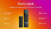 Load image into Gallery viewer, Amazon Fire TV Stick, HD, sharp picture quality, fast streaming, free & live TV, Alexa Voice Remote with TV controls