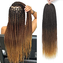 Load image into Gallery viewer, NAYOO Small Crochet Hair Senegalese Twist 18 Inch 8 Packs Ombre Braids Pre-Looped, 35 Strands/Pack Crochet Twist Hot Water Setting, Ombre for Black Women (18 Inch, 1B/30/27)