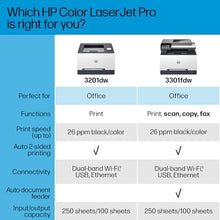 Load image into Gallery viewer, HP Color Laserjet Pro MFP 3301fdw Wireless All-in-One Color Laser Printer, Office Printer, Scanner, Copier, Fax, ADF, Duplex, Best for Office (499Q5F)