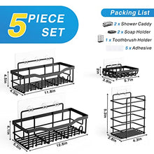 Load image into Gallery viewer, EUDELE Shower Caddy 5 Pack,Adhesive Shower Organizer for Bathroom Storage&Home Decor&Kitchen,No Drilling,Large Capacity,Rustproof Stainless Steel Bathroom Organizer,Shower Shelves for Inside Shower