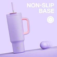 Load image into Gallery viewer, ENCOOL 40 oz Tumbler with Handle and Straw, 100% Leakproof Insulated Tumbler with Lid and Straw, Stainless Steel Travel Mug, Keeps Cold for 34 Hours, Car Cup Holder Friendly (Lavender)