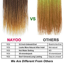 Load image into Gallery viewer, NAYOO Small Crochet Hair Senegalese Twist 18 Inch 8 Packs Ombre Braids Pre-Looped, 35 Strands/Pack Crochet Twist Hot Water Setting, Ombre for Black Women (18 Inch, 1B/30/27)