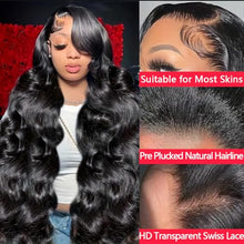 Load image into Gallery viewer, Yilike 28 Inch 13x6 Lace Front Wigs Human Hair Pre Plucked Body Wave HD Lace Front Wigs Human Hair 180% Density Frontal Glueless Wigs Human Hair with Baby Hair