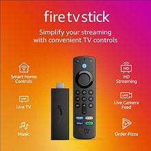 Load image into Gallery viewer, Amazon Fire TV Stick, HD, sharp picture quality, fast streaming, free & live TV, Alexa Voice Remote with TV controls