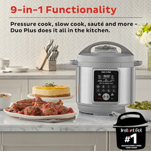 Load image into Gallery viewer, Instant Pot Duo Plus, 6-Quart Whisper Quiet 9-in-1 Electric Pressure Cooker, Slow Rice Steamer, Sauté, Yogurt Maker, Warmer & Sterilizer, Free App with 800+ Recipes, Stainless Steel