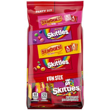 Load image into Gallery viewer, SKITTLES Original, SKITTLES Wild Berry & STARBURST Original and STARBURST FaveReds Fun Size Nut Free Individually Wrapped Trick or Treat Halloween Candy Variety Pack, Party Size, 20.13 Oz Bulk Bag