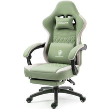 Load image into Gallery viewer, Dowinx Gaming Chair Breathable Fabric Computer Chair with Pocket Spring Cushion, Comfortable Office Chair with Gel Pad and Storage Bag,Massage Game Chair with Footrest,Green