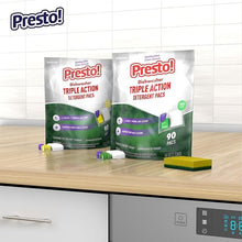 Load image into Gallery viewer, Amazon Brand - Presto! Triple Action Dishwasher Pacs, Anti-spotting, Fresh Scent, 70 Count